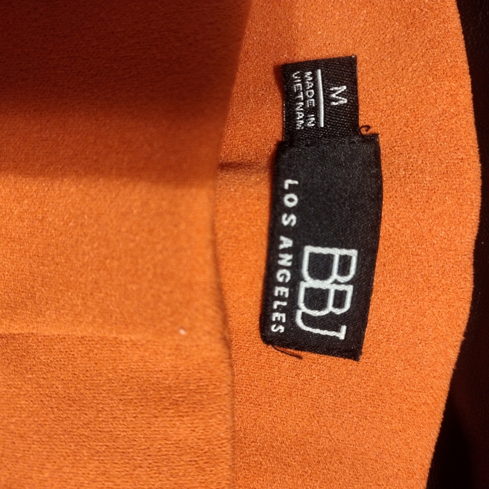 Elegant Orange Wide-Leg Women's Pants - Picture 3 of 3